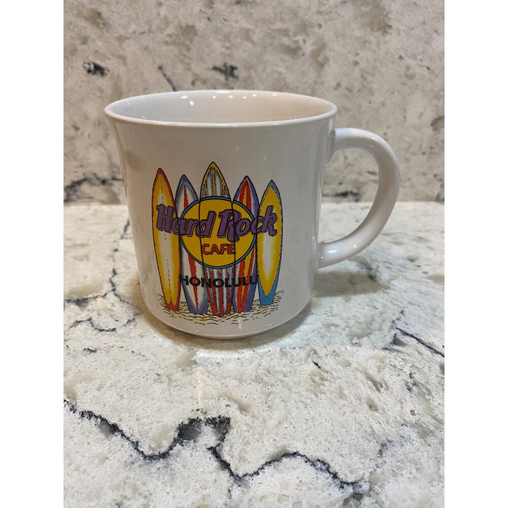 Hard Rock Cafe Honolulu, Hawaii collectible coffee mug/cup - surfing surfboards